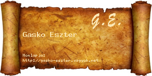 Gasko Eszter névjegykártya