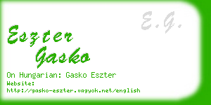 eszter gasko business card